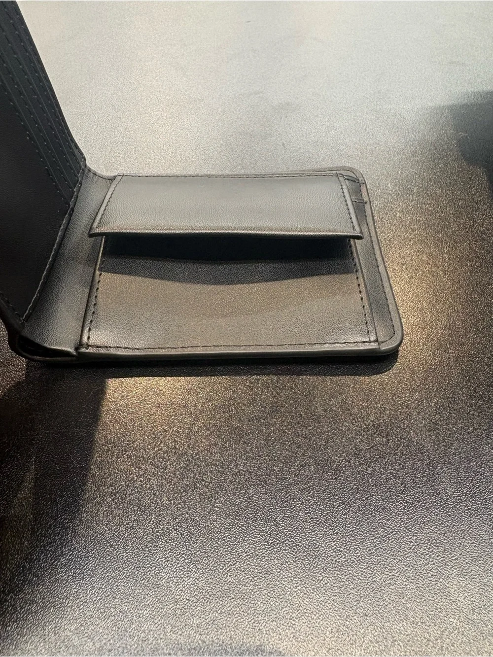 Diesel Black Leather Bi-Fold Card Holder Wallet